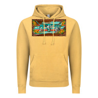 Vintage Mustard western howdy cowgirl leopard serape   license plate template Vintage Hoodie - BarkalooDesign