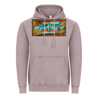 Vintage Zinc western howdy cowgirl leopard serape   license plate template Vintage Hoodie - BarkalooDesign