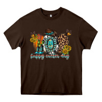 Chocolate Brown happy easter egg western Heavy Core Tee - RacoonDesign