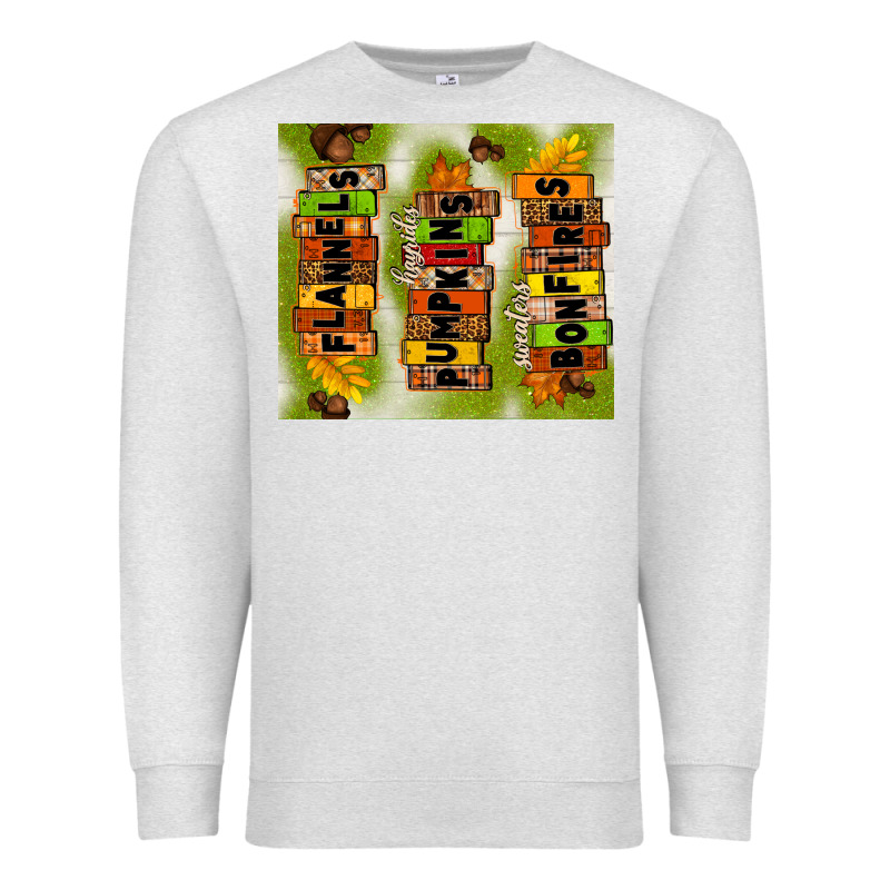 Flannels Hayrides Pumpkins Bonfires Fall Premium Sweatshirt by TumblerDesignByShophia | Teevron