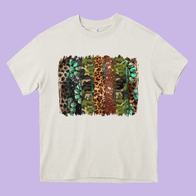 Western Camouflage Brushstroke Heavy Core Tee Designed By Barkaloodesign