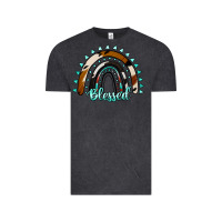 Vintage Black blessed rainbow cowhide aztec Vintage Tee - Jasminsmagicworld