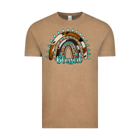 Vintage Coffee blessed rainbow cowhide aztec Vintage Tee - Jasminsmagicworld