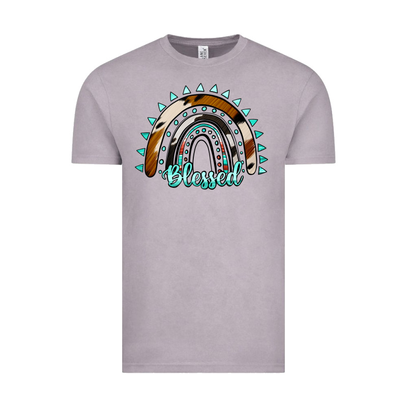 Blessed Rainbow Cowhide Aztec Vintage Tee by Jasminsmagicworld | Teevron