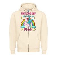 Sandshell unicorns are born in march Zipper Hoodie - Jasminsmagicworld