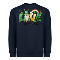 Navy love st. patricks day gnome Heavyweight Sweatshirt - MaliasSmallBusiness