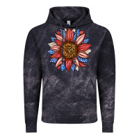 Cloud Black American Flag Sunflower Vintage Hoodie - LillyAllenDesigns