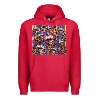 Cardinal American flag lips leopard  tumbler Premium Hoodie - HowdyJamesFarm