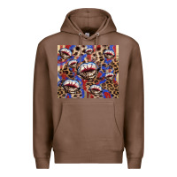 Chestnut American flag lips leopard  tumbler Premium Hoodie - HowdyJamesFarm