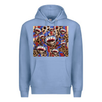 Colony Blue American flag lips leopard  tumbler Premium Hoodie - HowdyJamesFarm