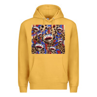 Mustard American flag lips leopard  tumbler Premium Hoodie - HowdyJamesFarm