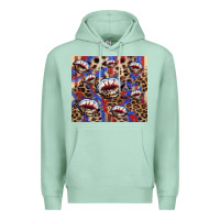 Seafoam American flag lips leopard  tumbler Premium Hoodie - HowdyJamesFarm