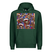 Sports Green American flag lips leopard  tumbler Premium Hoodie - HowdyJamesFarm