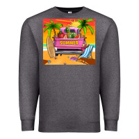 Charcoal Heather summer truck Premium Sweatshirt - TumblerDesignByShophia