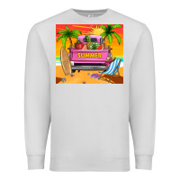 Dove Grey summer truck Premium Sweatshirt - TumblerDesignByShophia