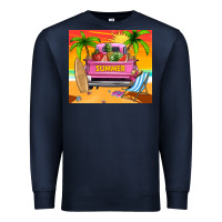 Navy summer truck Premium Sweatshirt - TumblerDesignByShophia
