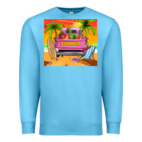 Ocean Blue summer truck Premium Sweatshirt - TumblerDesignByShophia