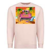 Pale Pink summer truck Premium Sweatshirt - TumblerDesignByShophia