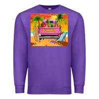 Purple summer truck Premium Sweatshirt - TumblerDesignByShophia