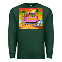 Sports Green summer truck Premium Sweatshirt - TumblerDesignByShophia