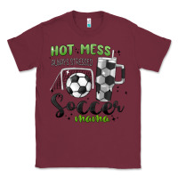 Burgundy hot mess always stressed soccer mama stanley cup Classic Tee - MaliasSmallBusiness