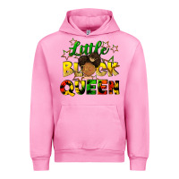 Fuchsia Pink Little black queen Urban Hoodie - FaDigitalArtStudio