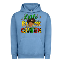 Pigment Pebble Blue Little black queen Urban Hoodie - FaDigitalArtStudio