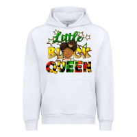 White Little black queen Urban Hoodie - FaDigitalArtStudio