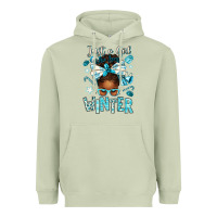 Matcha just a girl who loves winter afro messy bun Heavyweight Hoodie - texasbilliewilder