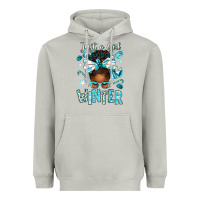 Moon Dust just a girl who loves winter afro messy bun Heavyweight Hoodie - texasbilliewilder