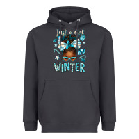 Smoke just a girl who loves winter afro messy bun Heavyweight Hoodie - texasbilliewilder