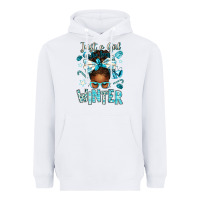 White just a girl who loves winter afro messy bun Heavyweight Hoodie - texasbilliewilder