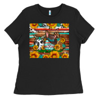 Black Easter eggs sunflower gemstone tumbler Easter Day Ladies Tee - Neo Western