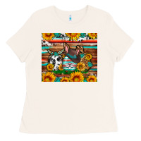 Bone Easter eggs sunflower gemstone tumbler Easter Day Ladies Tee - Neo Western