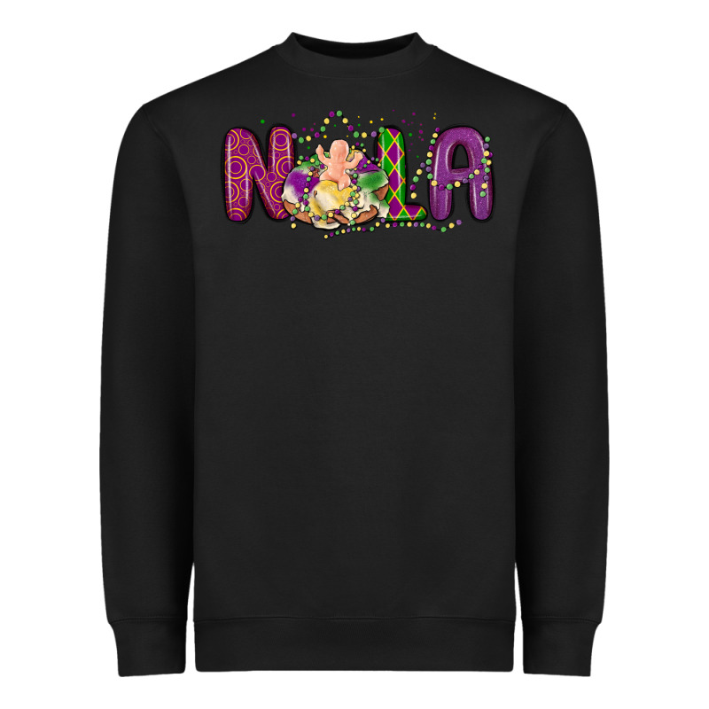 Nola Cake Mardi Gras Heavyweight Sweatshirt by MaliasSmallBusiness | Teevron
