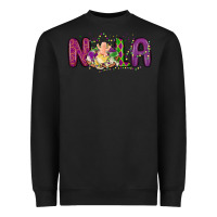 Black nola cake mardi gras Heavyweight Sweatshirt - MaliasSmallBusiness