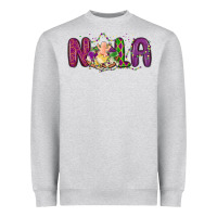 Heather Grey nola cake mardi gras Heavyweight Sweatshirt - MaliasSmallBusiness