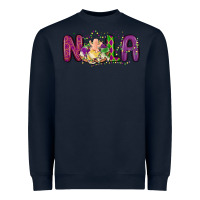 Navy nola cake mardi gras Heavyweight Sweatshirt - MaliasSmallBusiness