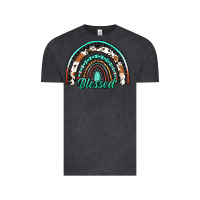 Vintage Black blessed western rainbow Vintage Tee - Jasminsmagicworld