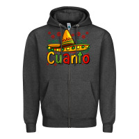 Charcoal Heather Cuanto my fourth mexican birthday Zipper Hoodie - Jasminsmagicworld