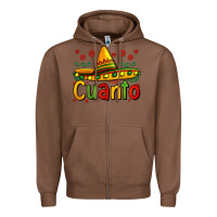 Chestnut Cuanto my fourth mexican birthday Zipper Hoodie - Jasminsmagicworld