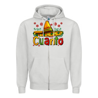 Dove Grey Cuanto my fourth mexican birthday Zipper Hoodie - Jasminsmagicworld