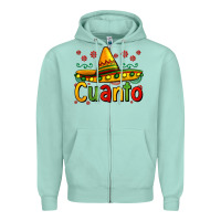 Seafoam Cuanto my fourth mexican birthday Zipper Hoodie - Jasminsmagicworld