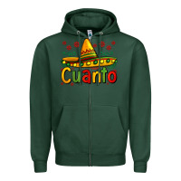 Sports Green Cuanto my fourth mexican birthday Zipper Hoodie - Jasminsmagicworld