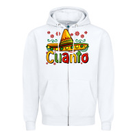 White Cuanto my fourth mexican birthday Zipper Hoodie - Jasminsmagicworld