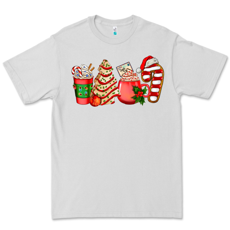 Christmas Tree Cake And Coffee Cups Ado Premium Tee by AdoDesignShop | Teevron