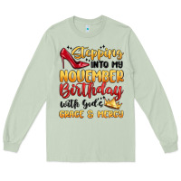 Matcha stepping into my november birthday Long Sleeve Tee - MaliasSmallBusiness