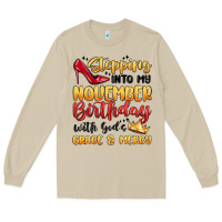 Mushroom stepping into my november birthday Long Sleeve Tee - MaliasSmallBusiness