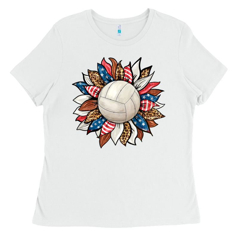Volleyball Sunflower Ladies Tee by HRA Design Shop | Teevron