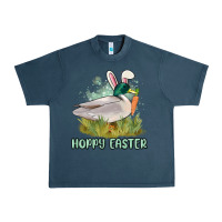Midnight Navy hoppy easter duck hunting Urban Heavy Tee - MaliasSmallBusiness